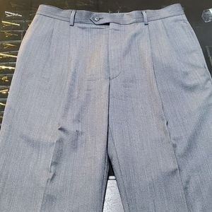 Jos. A. Banks Charcoal Herringbone Slacks 36R